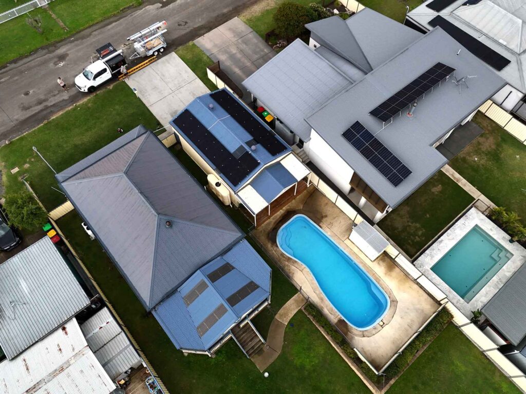 Solar panels installed on a residential tile roof